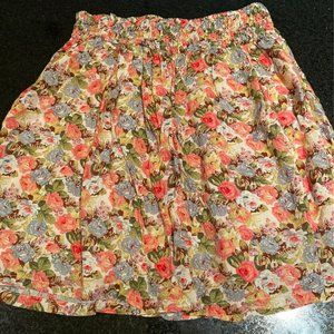 Small Papaya Floral Skirt